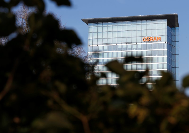 © Reuters. The new headquarters of lamp manufacturer Osram is pictured in Munich