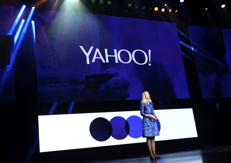 © Reuters. Yahoo CEO Marissa Mayer speaks during her keynote address at the annual Consumer Electronics Show (CES) in Las Vegas