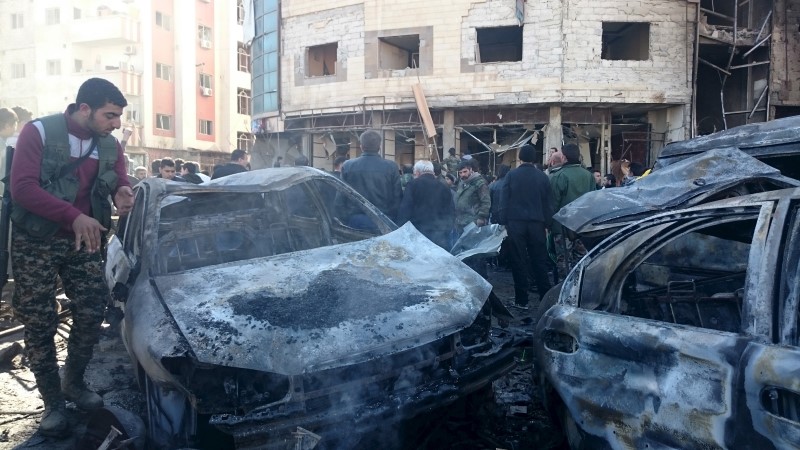 © Reuters. تفجيرات متعددة تضرب منطقة السيدة زينب بجنوب دمشق