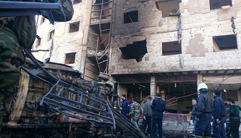 © Reuters. ارتفاع عدد قتلى تفجيرات دمشق إلى 62