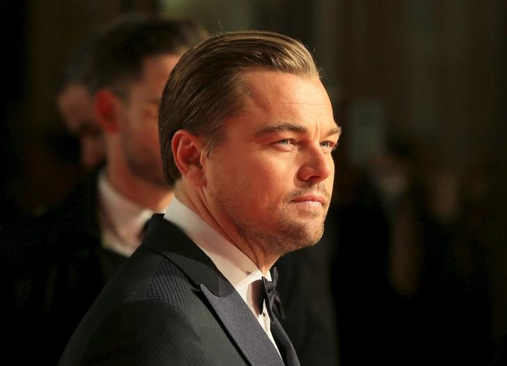 © Reuters. Leonardo Di Caprio chega para cerimônia do Bafta, em Londres