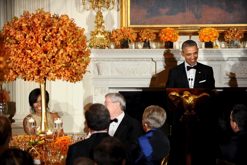 © Reuters. U.S. President Barack Obama hosts dinner and delivers remarks for U.S. Governors Association.