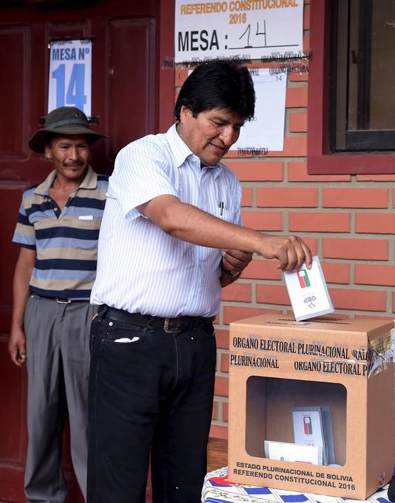 © Reuters. El presidente Morales pierde referendum en Bolivia: resultados oficiales