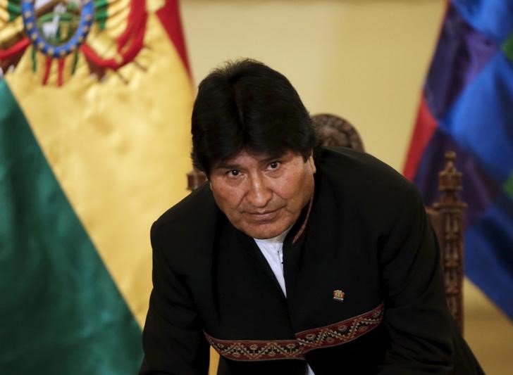 © Reuters. Presidente da Bolívia, Evo Morales, no palácio presidencial de La Paz