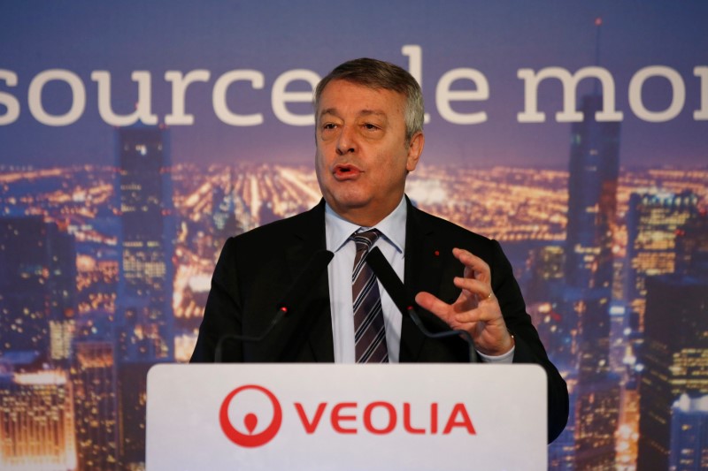 © Reuters. BOND DU RÉSULTAT NET COURANT PART DU GROUPE DE VEOLIA EN 2015