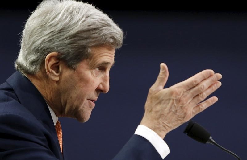 © Reuters. U.S. Secretary of State Kerry testifies before a House Appropriations subcommittee in Washington