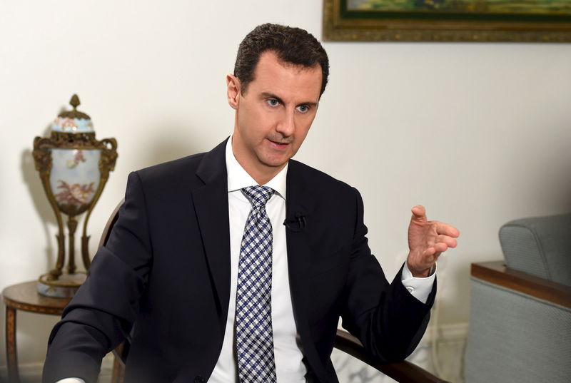 © Reuters. Presidente sírio, Bashar al-Assad, durante entrevista ao jornal espanhol El País em Damasco