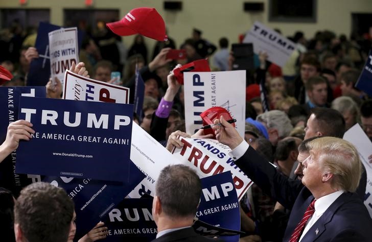 © Reuters. Donald Trump durante campanha em Cadillac