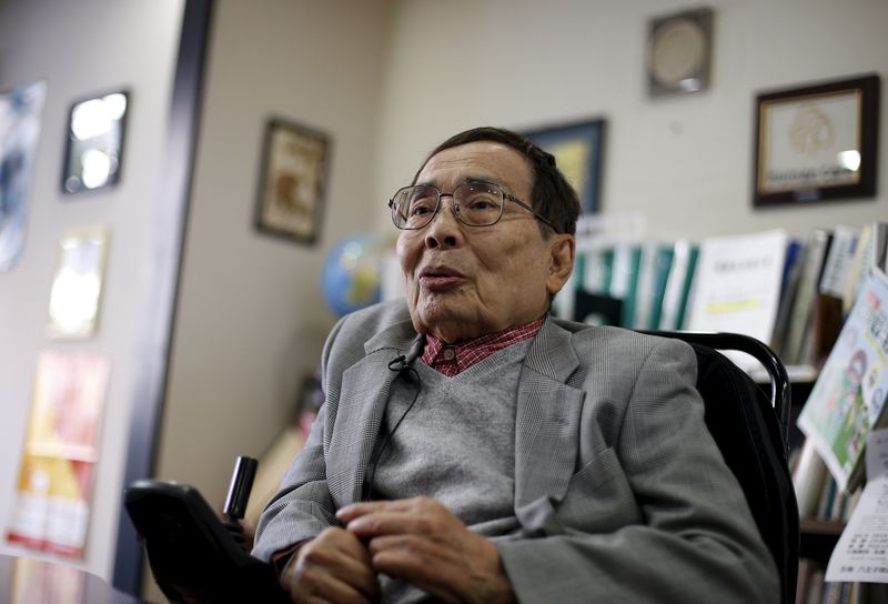 © Reuters. President of the non-profit Human Care Association Shoji Nakanishi, who has been wheel-chair bound since a spinal cord injury at age 21, speaks during an interview with Reuters in Tokyo, Japan