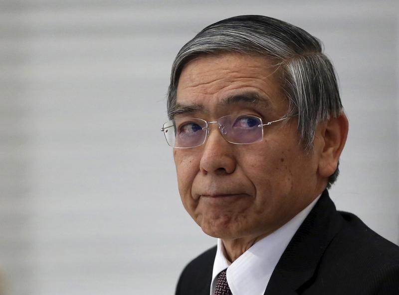 © Reuters. Bank of Japan Governor Kuroda attends a seminar in Tokyo