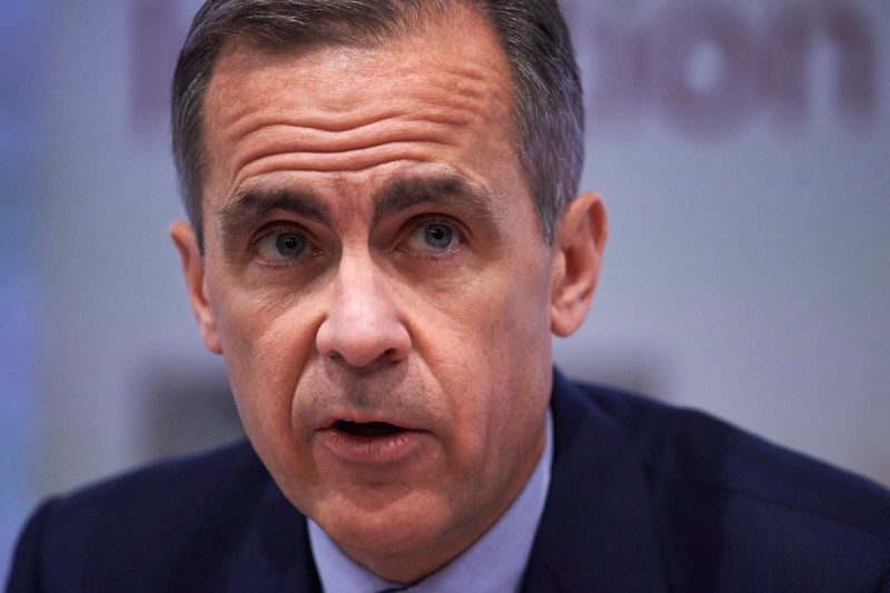 © Reuters. The Governor of the Bank of England, Mark Carney, speaks during the quarterly Inflation Report press conference in central London