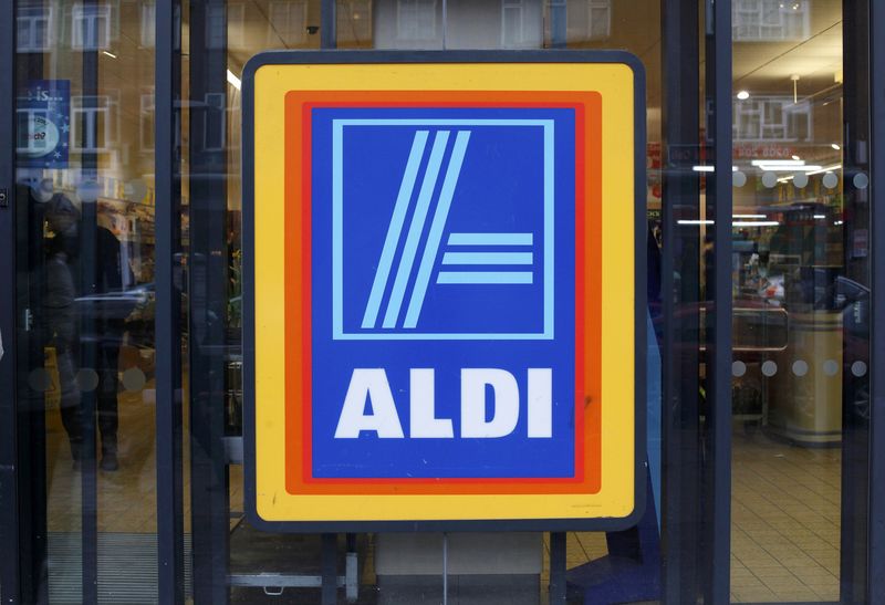 © Reuters. File photograph of an Aldi supermarket in London