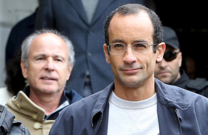 © Reuters. Marcelo Odebrecht sob custódia da Polícia Federal em Curitiba