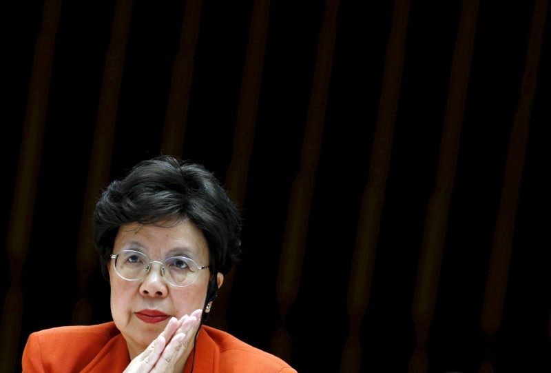 © Reuters. Diretora-geral da OMS, Margaret Chan, durante encontro em Genebra