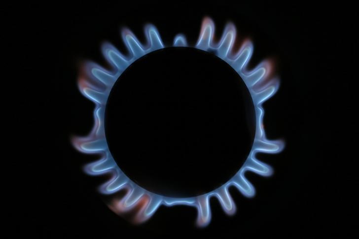 © Reuters. A gas hob is seen in this photo illustration taken in London