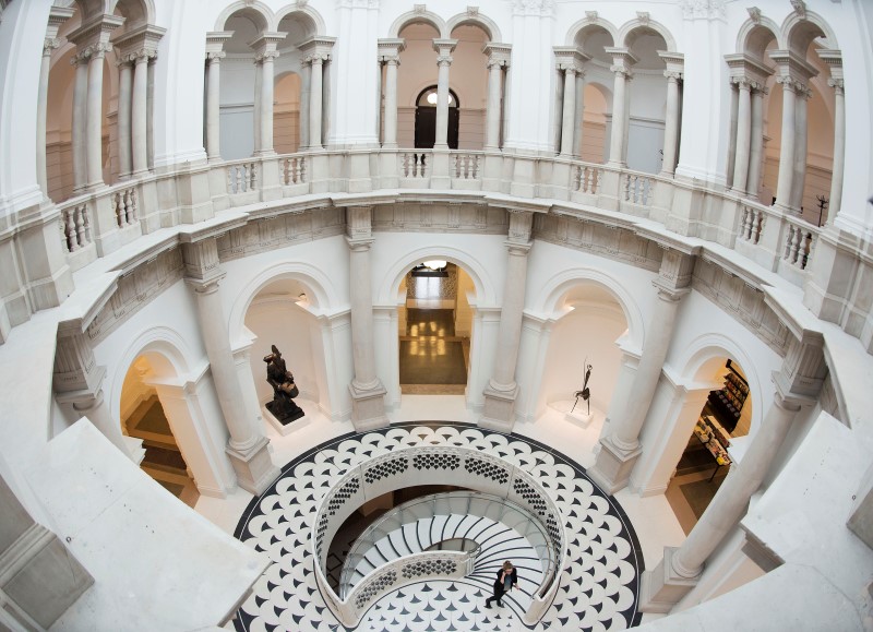 © Reuters. The circular balcony and new spiral staircase are seen in Tate Britain in central London