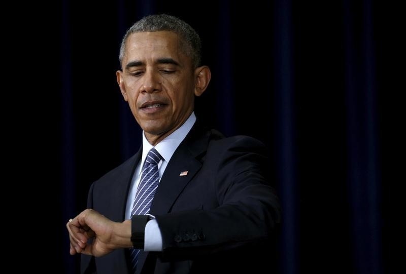 © Reuters. Obama speaks at the State Department in Washington