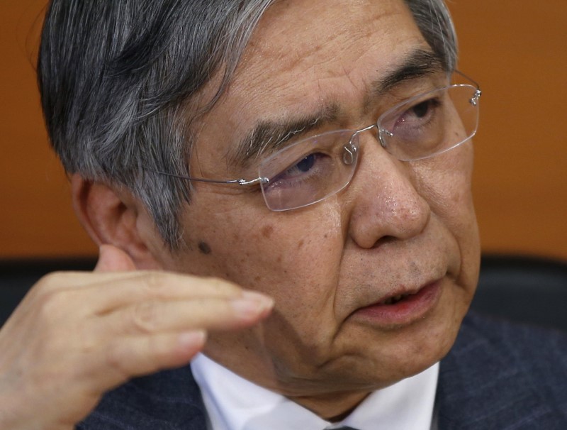 © Reuters. Bank of Japan (BOJ) Governor Haruhiko Kuroda attends a news conference at the BOJ headquarters in Tokyo 