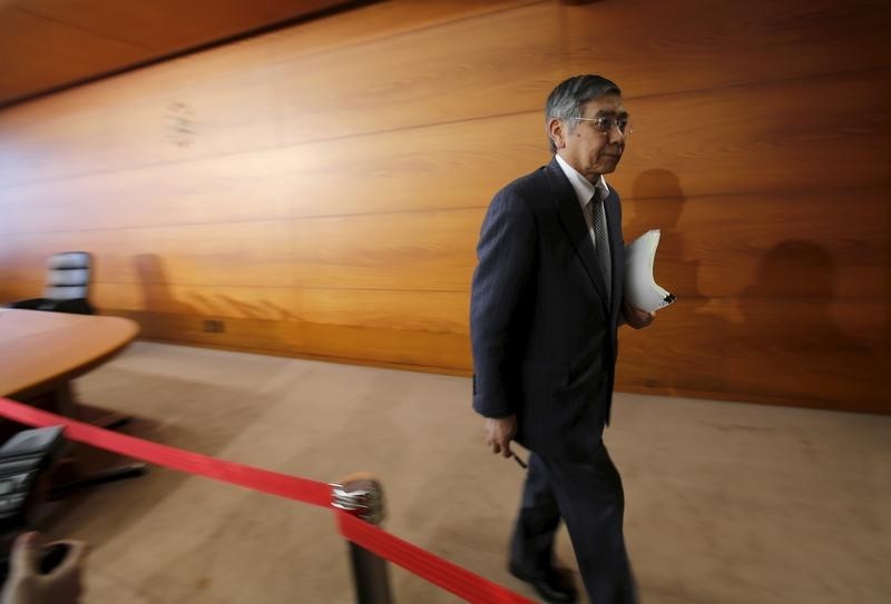 © Reuters. Kuroda dice Banco de Japón tiene margen para recortar tipos a cerca de -0,5%