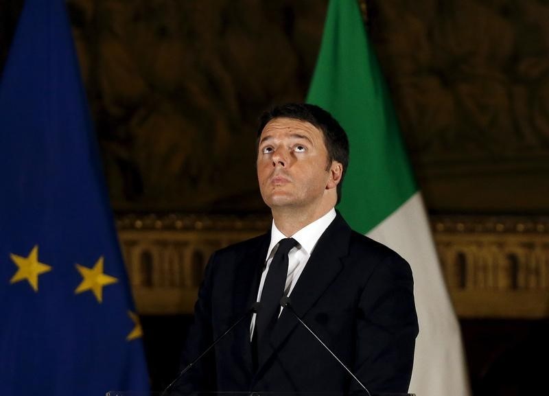 © Reuters. Il premier Matteo Renzi