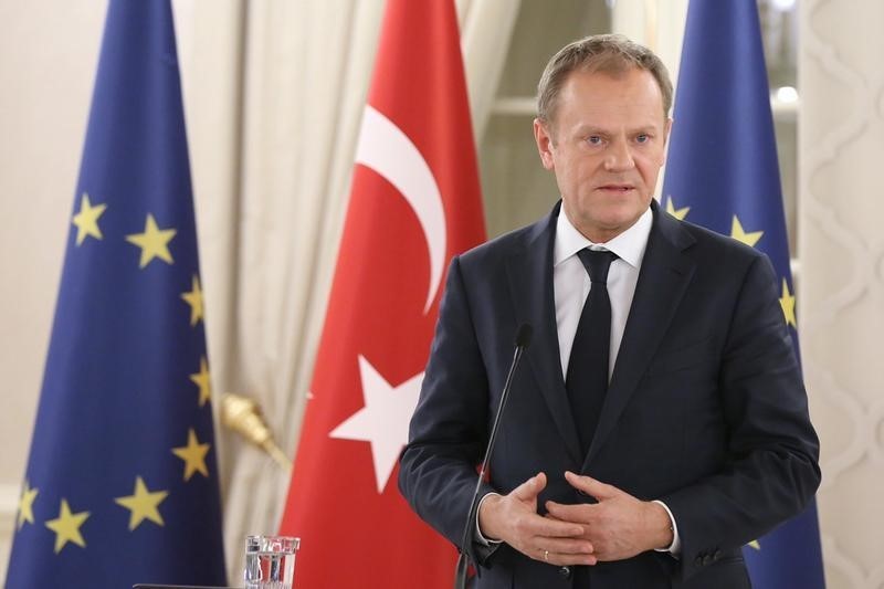 © Reuters. رئيس المجلس الأوروبي يطالب تركيا بدعم محادثات سلام في قبرص