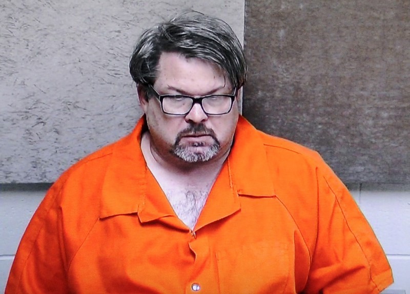 © Reuters. Jason Dalton is seen on closed circuit television during his arraignment in Kalamazoo County