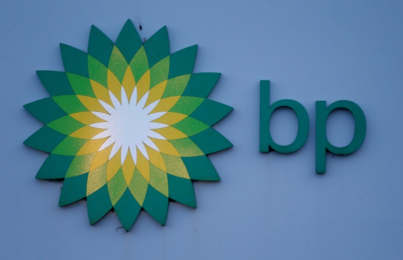 © Reuters. File photograph shows a sign is outside BP's North Sea Headquarters in Aberdeen