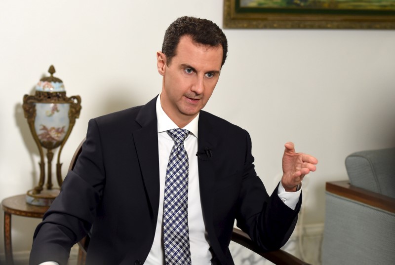 © Reuters. Presidente sírio Bashar al-Assad concede entrevista ao jornal El Pais em Damasco