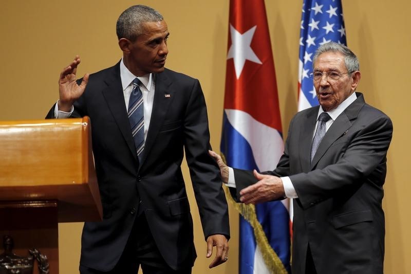 © Reuters. Obama y Castro chocan por discrepancias en derechos humanos y democracia