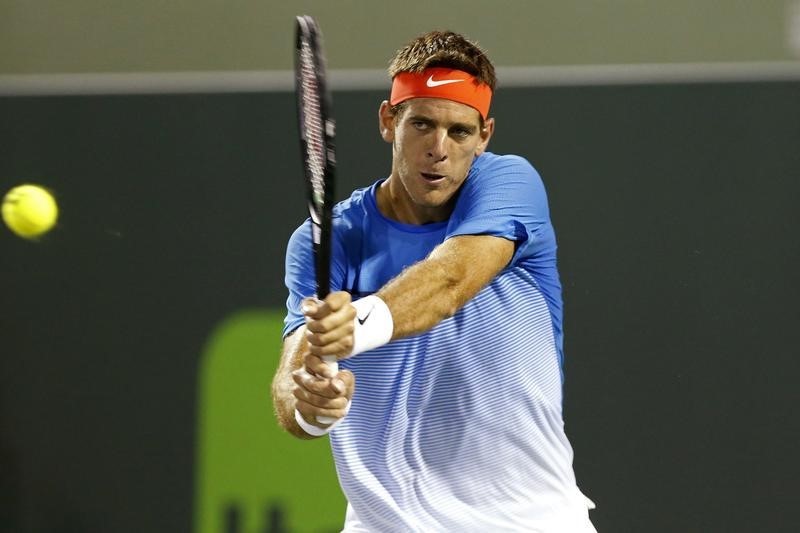 © Reuters. Tennis: Miami Open-Del Potro v Pella