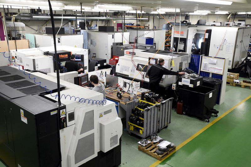 © Reuters. A general view shows the shop floor at FSG Tool and Die Limited in LLantrisant