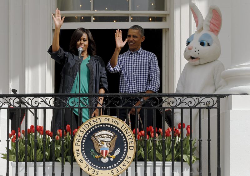 © Reuters. Obama e a primeira-dama dos EUA Michelle Obama durante evento na Casa Branca