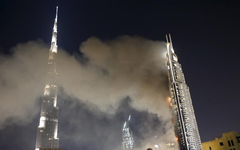 © Reuters. حريق في برج سكني في الإمارات ولا أنباء عن خسائر بشرية