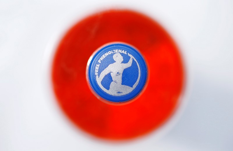 © Reuters. A bottle of Irn-Bru is seen in Edinburgh, Scotland