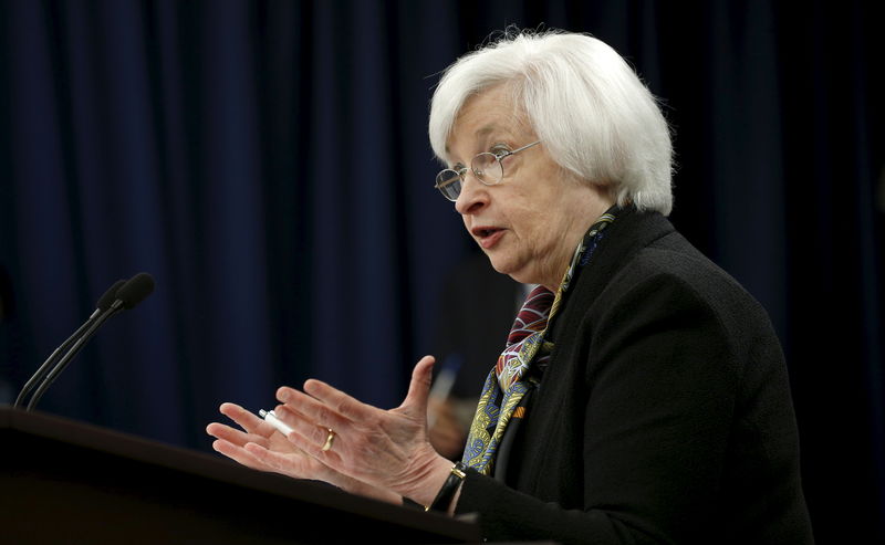 © Reuters. Chair do Federal Reserve, Janet Yellen, durante entrevista coletiva em Washington