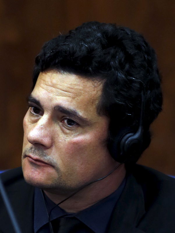 © Reuters. Juiz Sérgio Moro participa de seminário em São Paulo