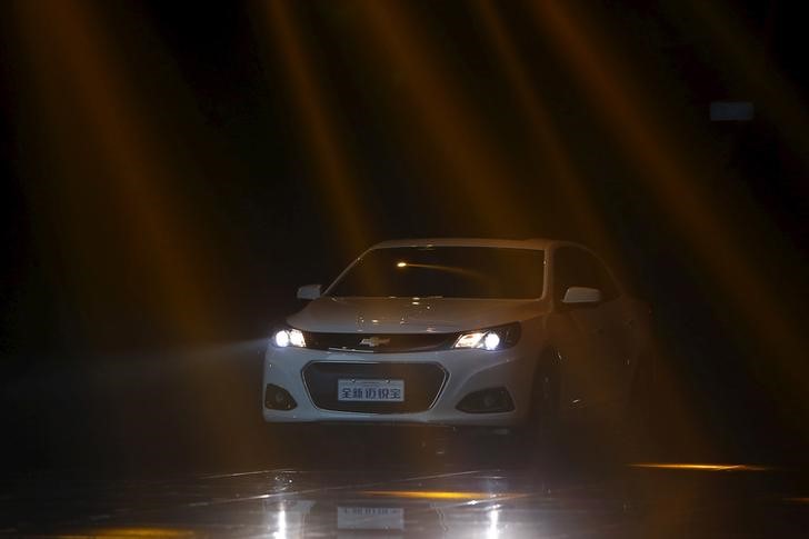 © Reuters. Chevrolet's Malibu is seen during a presentation at an event ahead of the 16th Shanghai International Automobile Industry Exhibition in Shanghai