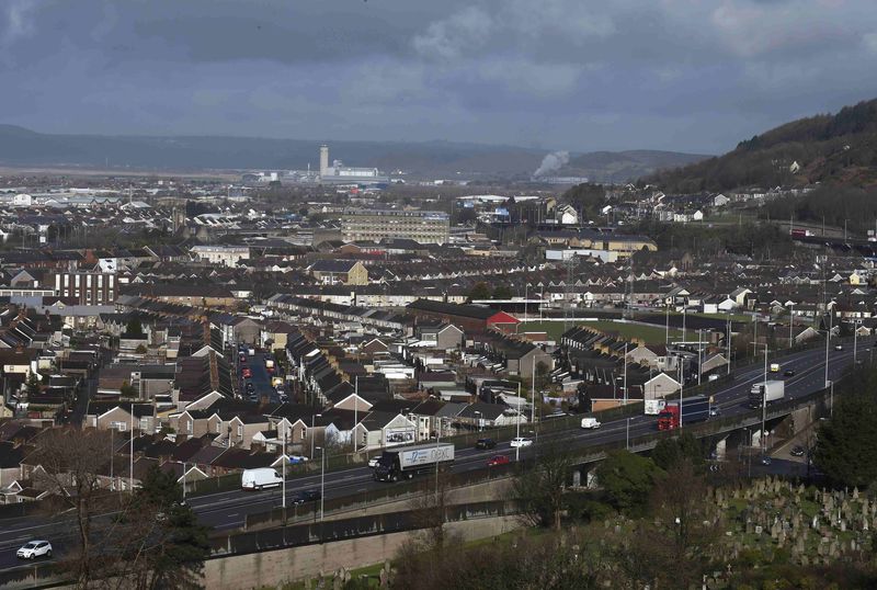 © Reuters. A general view shows the town of Port Talbot in Wales