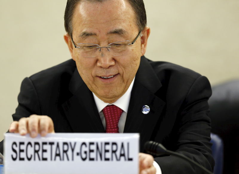 © Reuters. Secretário-geral da ONU, Ban Ki-moon.