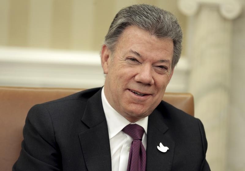 © Reuters. Presidente colombiano, Juan Manuel Santos