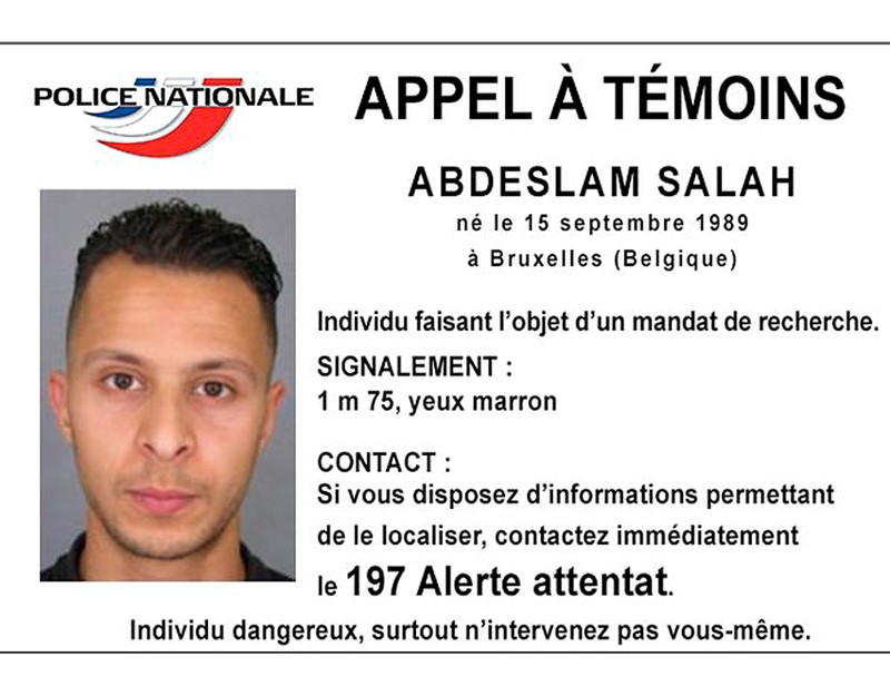 © Reuters. A Handout picture shows Belgian-born Abdeslam Salah seen on a call for witnesses notice released by the French Police Nationale information services on their twitter account