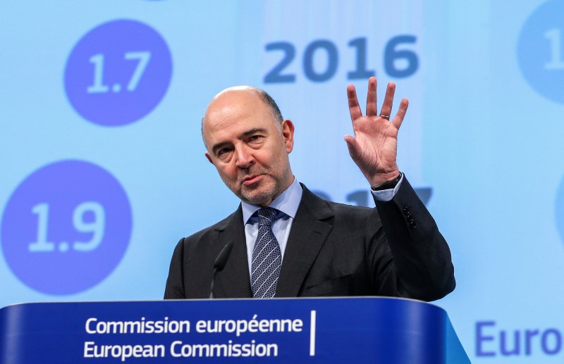 © Reuters. Pierre Moscovici, commissario europeo per gli Affari Economici e Monetari