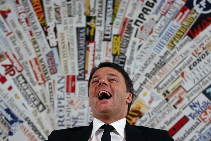 © Reuters. Il presidente del Consiglio Matteo Renzi