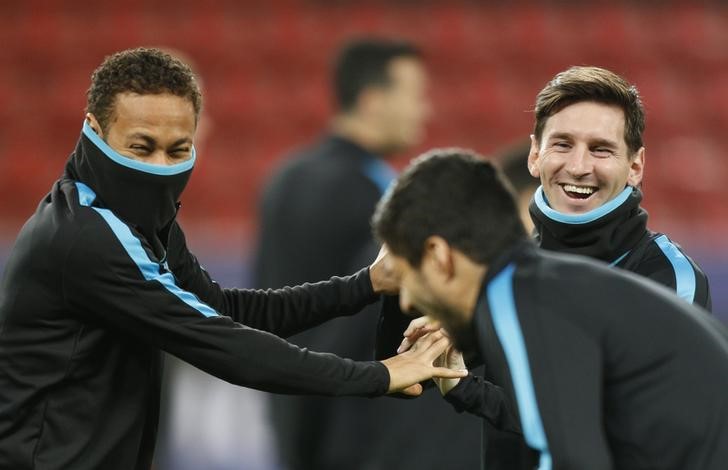 © Reuters. FC Barcelona training