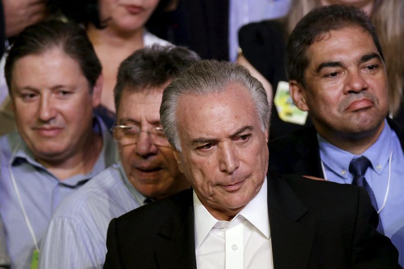 © Reuters. Vice-presidente Michel Temer durante convenção nacional do PMDB em Brasília