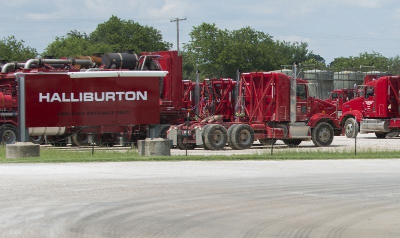 © Reuters. Halliburton Equipment in the Equipment Yard