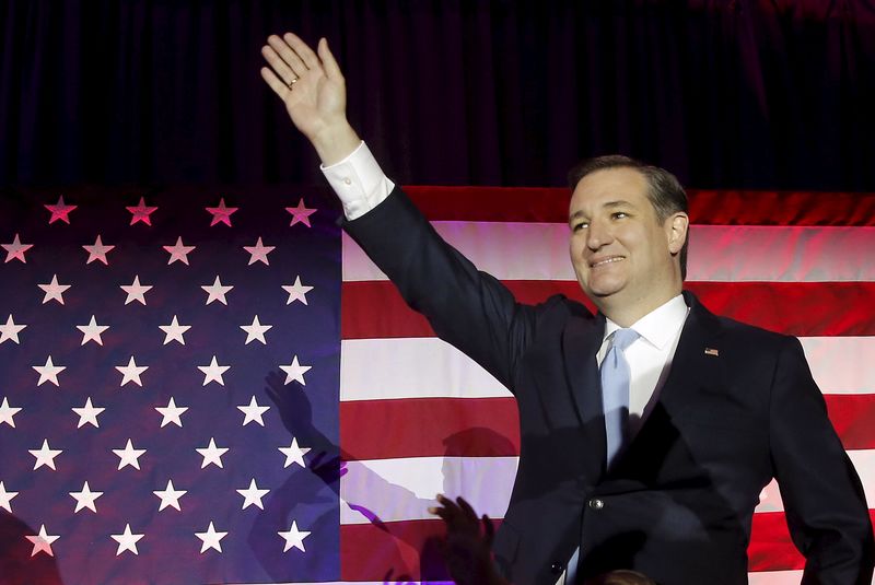 © Reuters. Ted Cruz, candidato à presidência dos EUA pelo partido republicano, na primária de Wisconsin