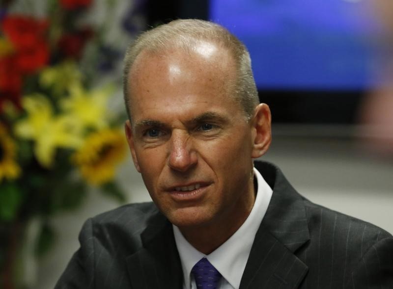 © Reuters. Boeing Vice Chairman and President Muilenburg is pictured during the last day of the Reuters Aerospace and Defense Summit in Washington