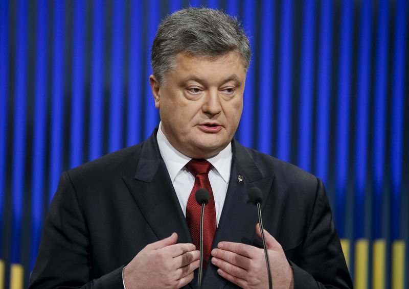 © Reuters. Presidente da Ucrânia, Petro Poroshenko, durante evento em Kiev