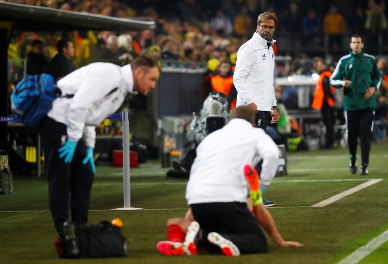 © Reuters. Borussia Dortmund v Liverpool - UEFA Europa League Quarter Final First Leg